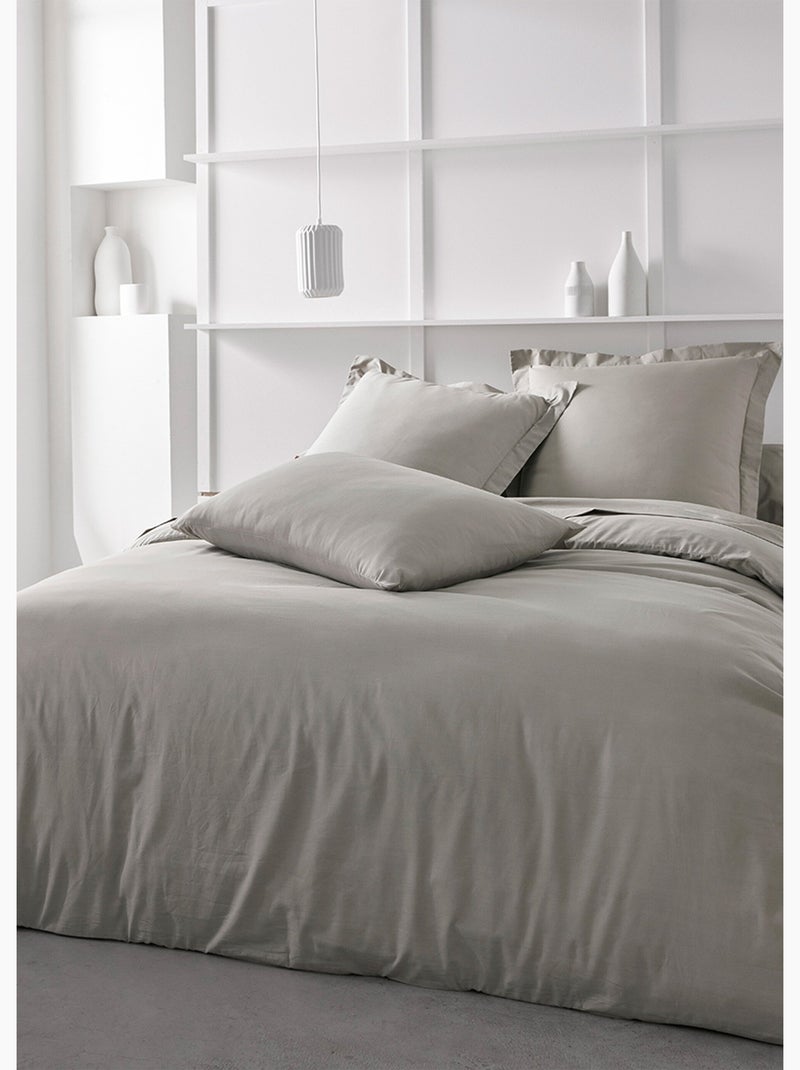 Funda de almohada de algodón liso - Afibel Beige - Kiabi