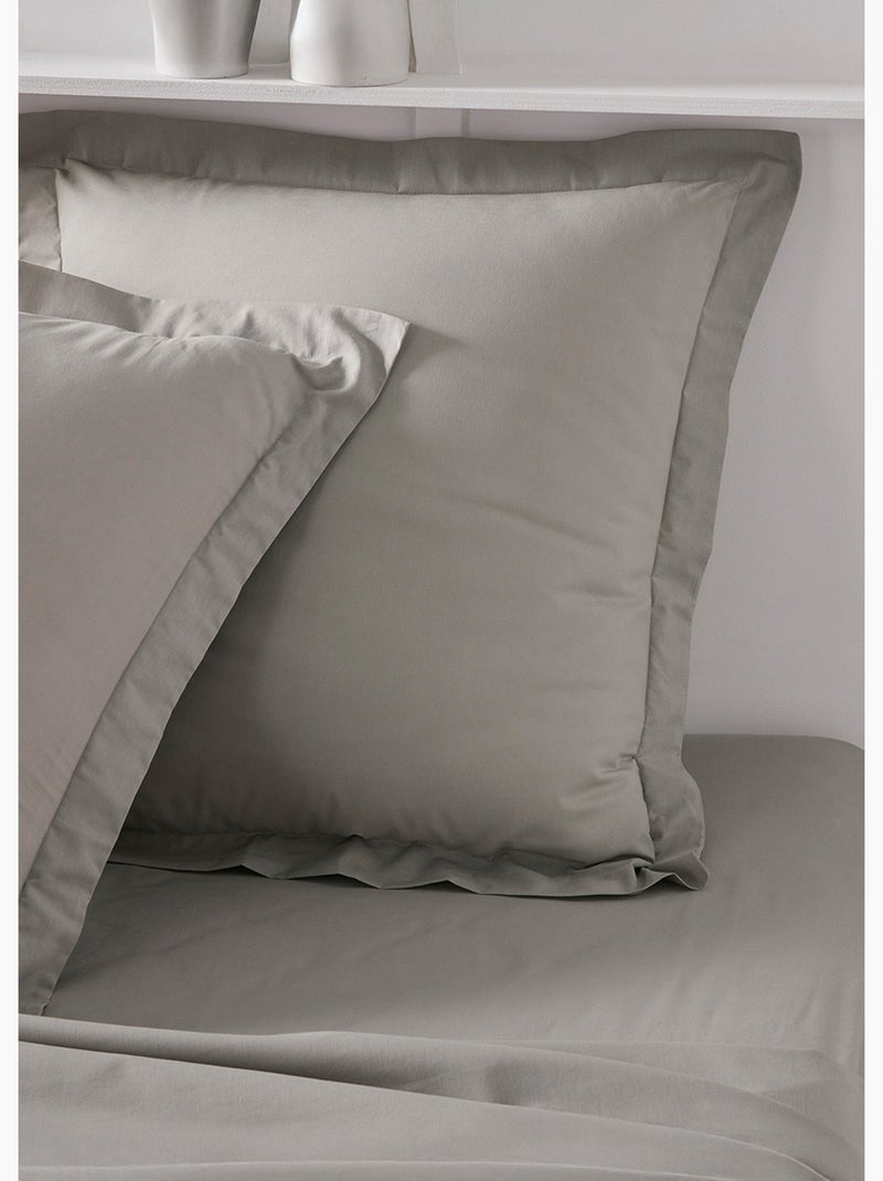 Funda de almohada de algodón liso - Afibel Beige - Kiabi