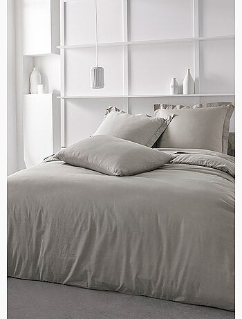 Funda de almohada de algodón liso - Afibel