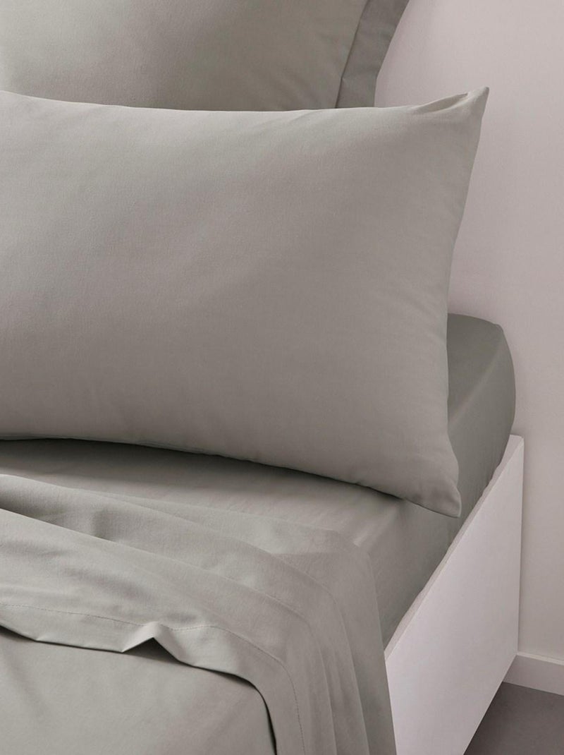 Funda de almohada de algodón liso - Afibel Beige - Kiabi
