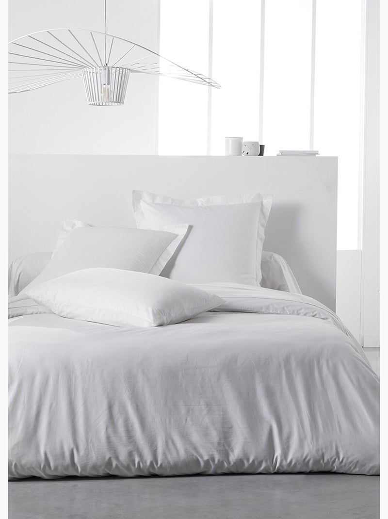 Funda de almohada de algodón liso - Afibel Blanco - Kiabi
