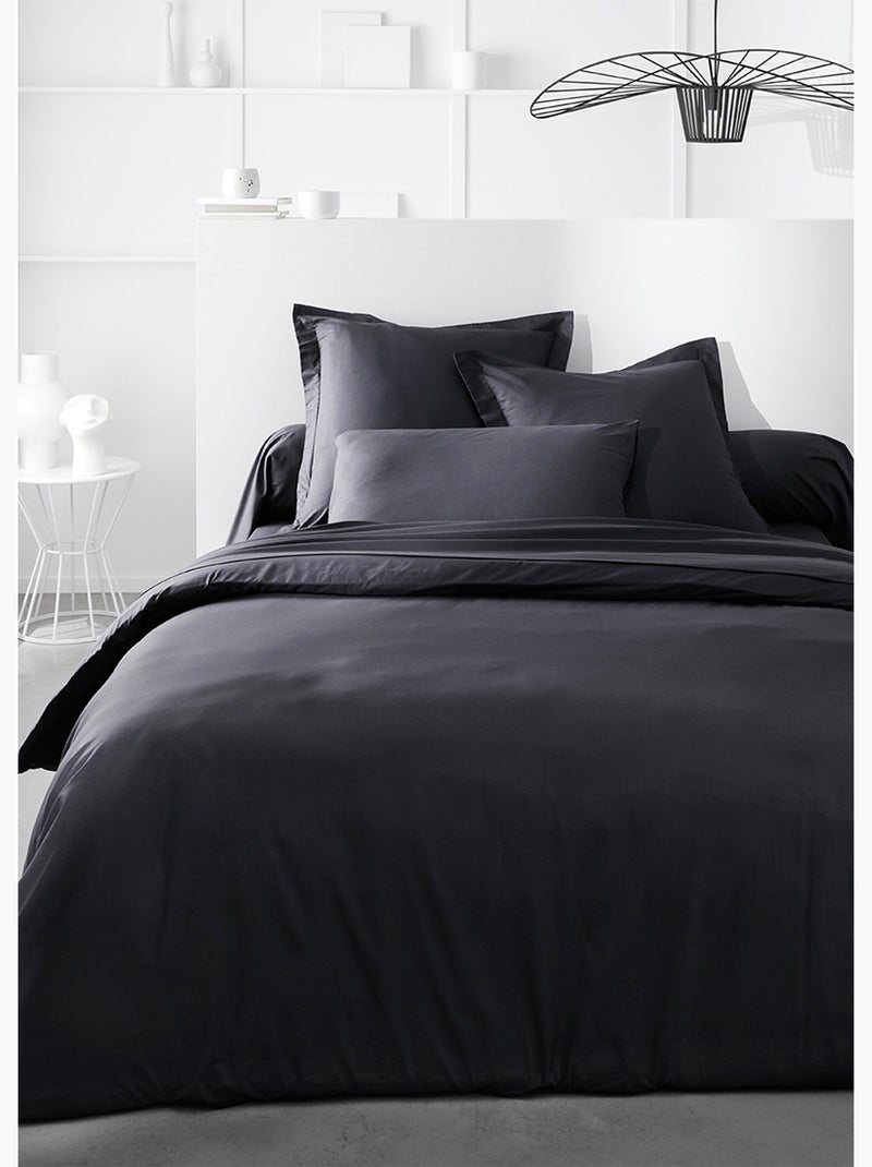 Funda de almohada de algodón liso - Afibel Gris antracita - Kiabi