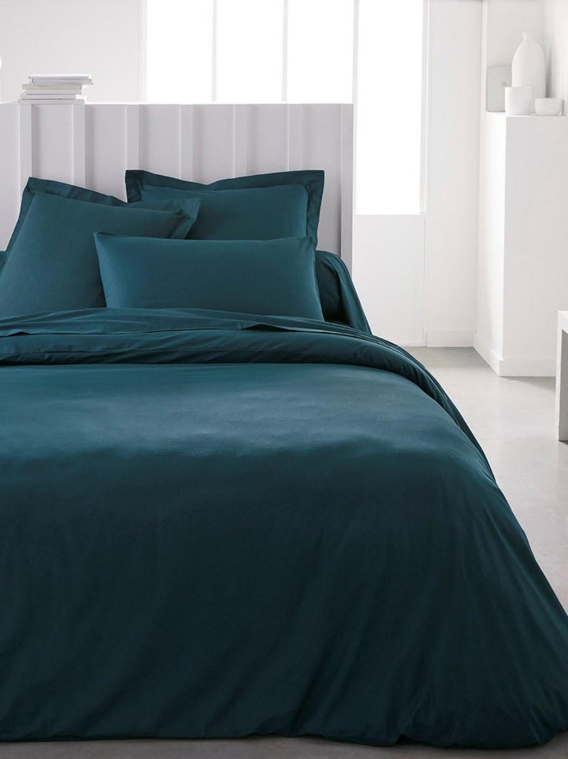 Funda de almohada de algodón liso - Afibel Verde oscuro - Kiabi