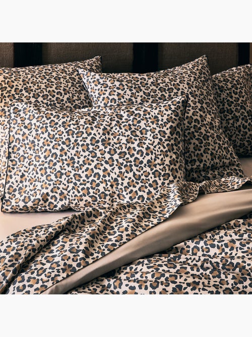 Funda de almohada de algodón percal con estampado de leopardo - Kiabi Funda de almohada de algodón percal con estampado de leopardo - Kiabi