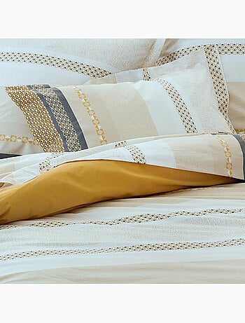 Funda de almohada de algodón percal con estilo étnico chic