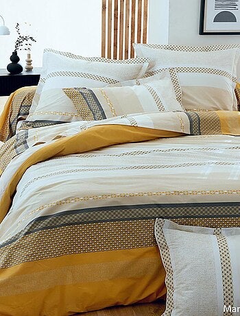 Funda de almohada de algodón percal con estilo étnico chic