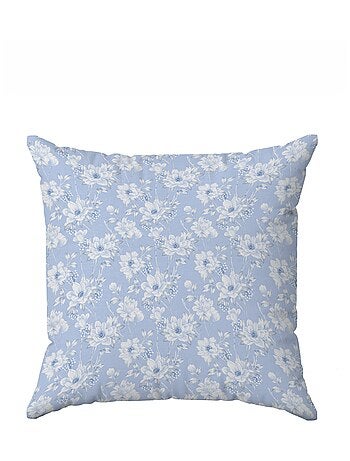 Funda de almohada de franela de algodón con estampado de flores - Afibel