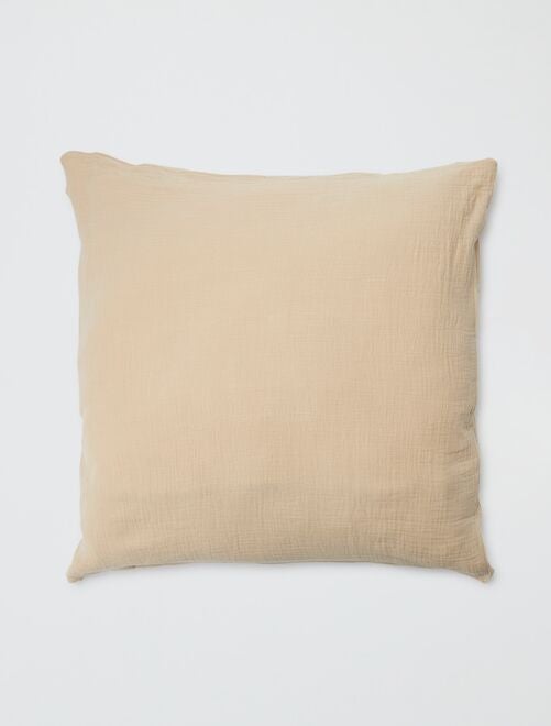 Funda de almohada de gasa de algodón 50 x 70 o 63 x 63 cm - Kiabi Home - Kiabi