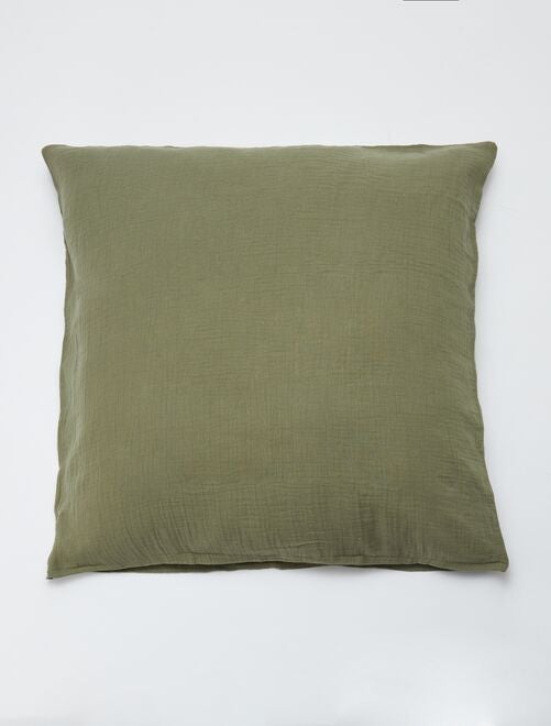 Funda de almohada de gasa de algodón 50 x 70 o 63 x 63 cm - Kiabi Home - Kiabi