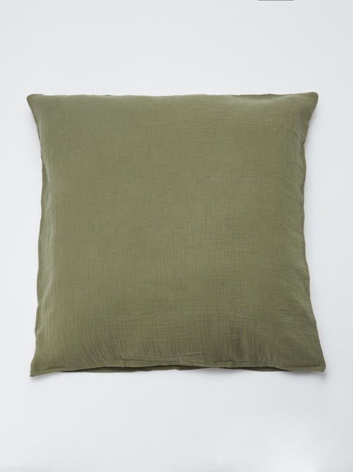 Funda de almohada de gasa de algodón 50 x 70 o 63 x 63 cm - Kiabi Home - Kiabi