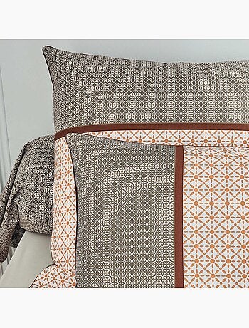 Funda de almohada de percal con diseño gráfico