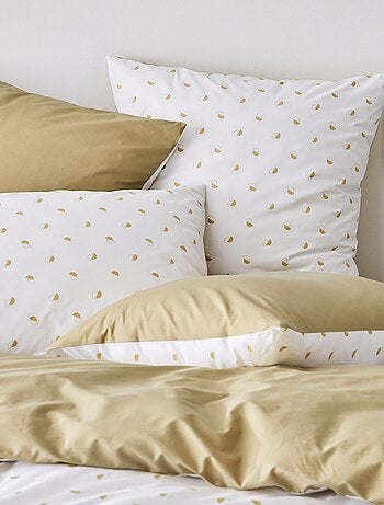 Funda de almohada de percal con estilo geométrico