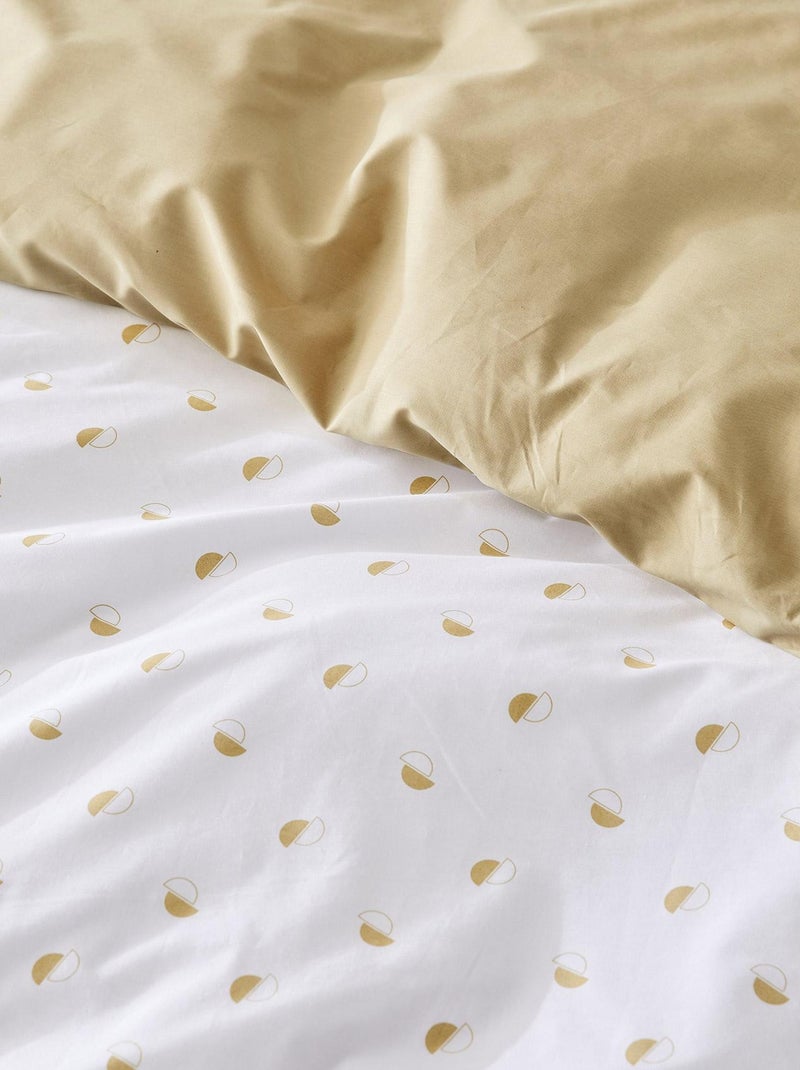 Funda de almohada de percal con estilo geométrico Beige - Kiabi