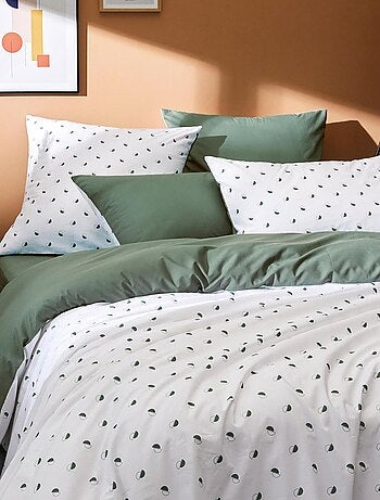 Funda de almohada de percal con estilo geométrico