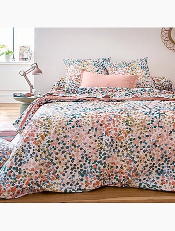 Funda de almohada de percal de algodón de 80 hilos con motivo floral