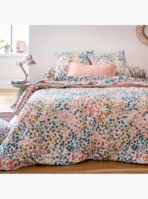 Funda de almohada de percal de algodón de 80 hilos con motivo floral - Kiabi Funda de almohada de percal de algodón de 80 hilos con motivo floral - Kiabi
