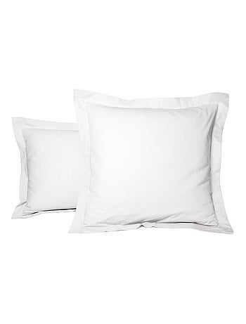 Funda de almohada de percal de algodón liso - Afibel