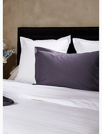 Funda de almohada de percal de algodón liso - Afibel
