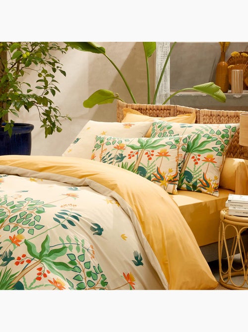 Funda de almohada de percal de algodón tropical de 80 hilos - Kiabi