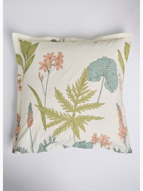 Funda de almohada de percal estampada, 80 hilos/cm², almohada de apoyo - Afibel - Kiabi