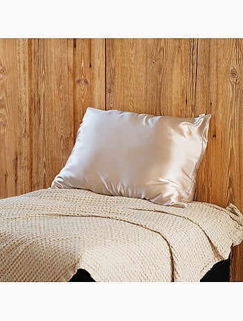Funda de almohada de seda antiencrespamiento y antiedad