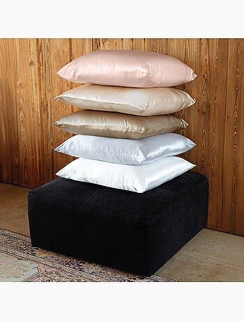 Funda de almohada de seda antiencrespamiento y antiedad