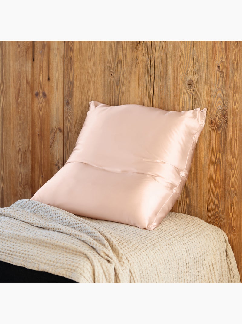 Funda de almohada de seda antiencrespamiento y antiedad Rosa - Kiabi