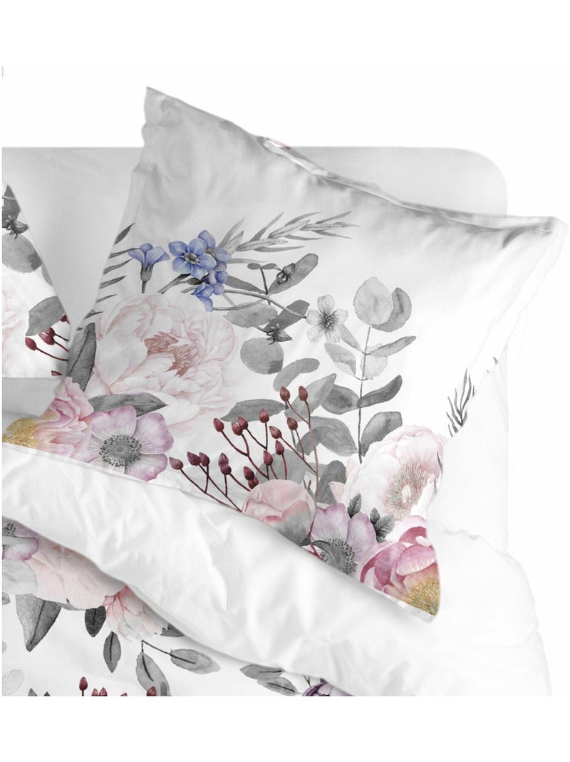 Funda de almohada Delicate bouquet "Happyfriday" Azul Blanco - Kiabi