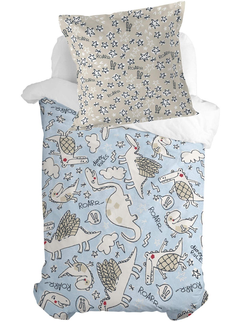 Funda de almohada Dino friends "Happyfriday" Multicolor - Kiabi