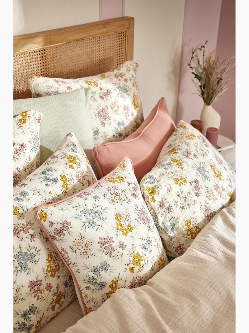 Funda de almohada doble gasa de algodón 125 g/m² Beige Pampa - Kiabi