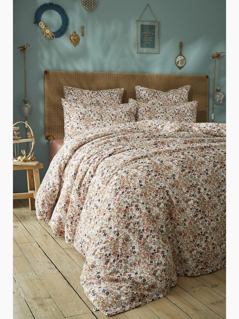 Funda de almohada – doble gasa de algodón estampada capucine Beige Pampa - Kiabi