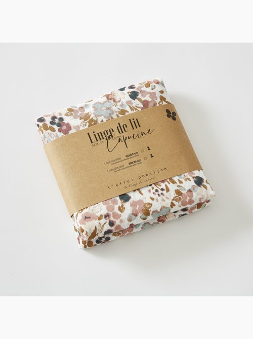 Funda de almohada – doble gasa de algodón estampada capucine - Kiabi Funda de almohada – doble gasa de algodón estampada capucine - Kiabi