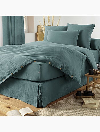 Funda de almohada – doble gasa de algodón – gaïa minuit