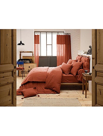 Funda de almohada – doble gasa de algodón – gaïa minuit