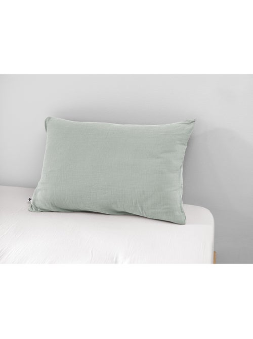 Funda de almohada – doble gasa de algodón – gaïa minuit - Kiabi Funda de almohada – doble gasa de algodón – gaïa minuit - Kiabi