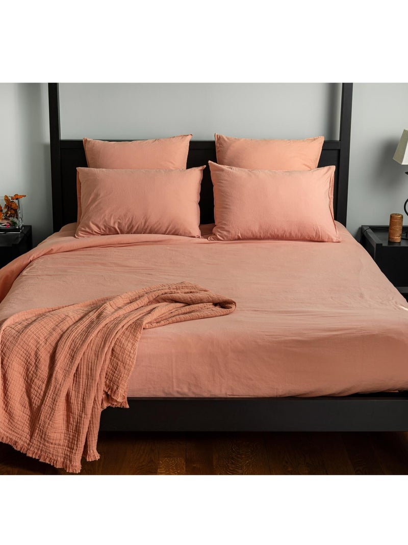 Funda de almohada en algodón lavado Cap ferret Naranja - Kiabi