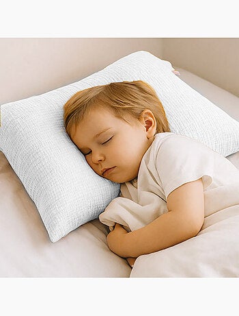 Funda de Almohada en Muselina de Algodón Orgánico Miel