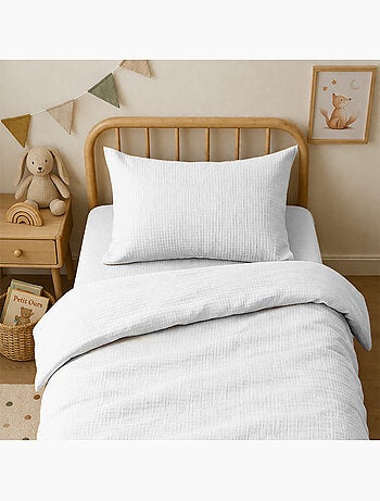 Funda de Almohada en Muselina de Algodón Orgánico Miel