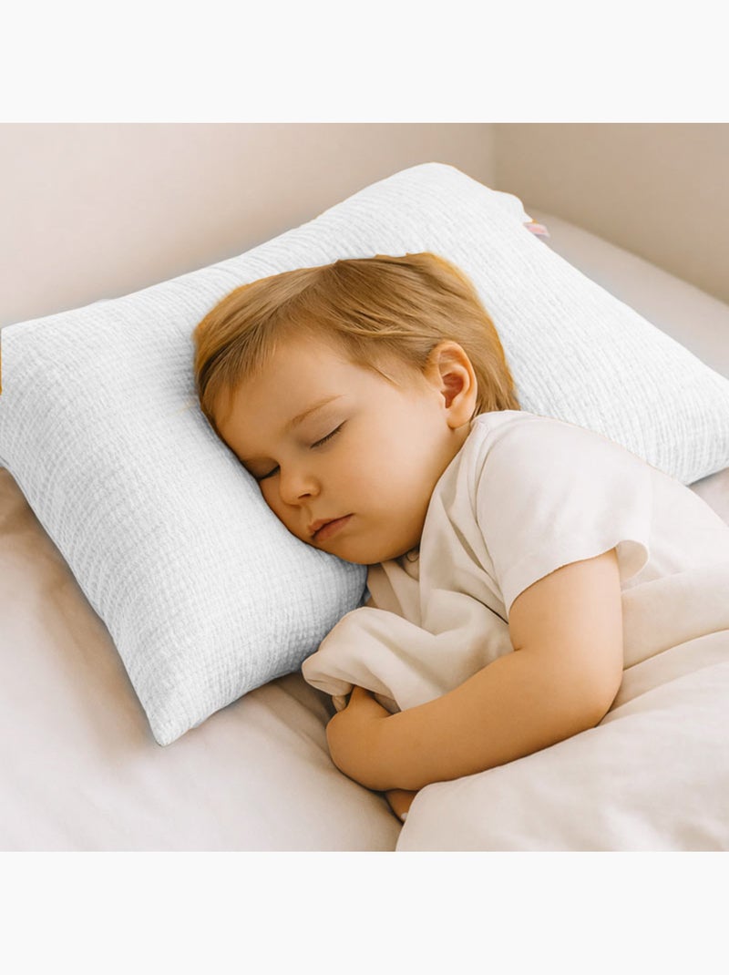 Funda de Almohada en Muselina de Algodón Orgánico Blanco Blanco - Kiabi