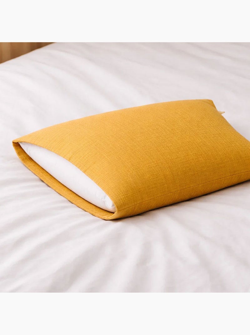 Funda de Almohada en Muselina de Algodón Orgánico Miel Beige - Kiabi