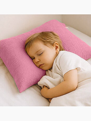 Funda de Almohada en Muselina de Algodón Orgánico Miel