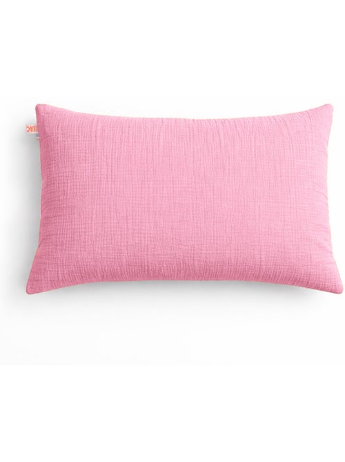 Funda de Almohada en Muselina de Algodón Orgánico Rosa - Kiabi