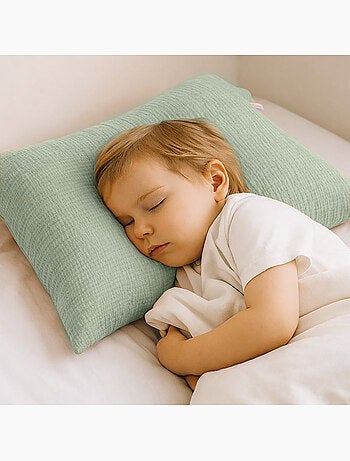 Funda de Almohada en Muselina de Algodón Orgánico Miel