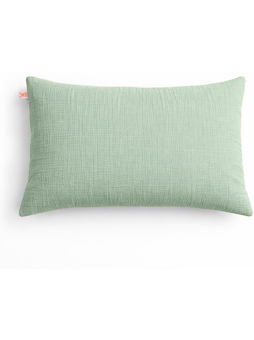 Funda de Almohada en Muselina de Algodón Orgánico Verde - Kiabi