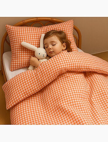 Funda de Almohada en Muselina de Algodón Orgánico Miel