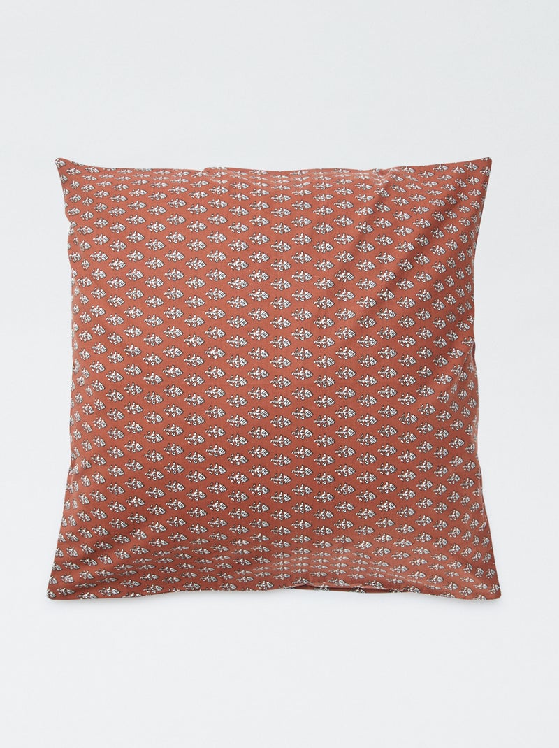 Funda de almohada estampada (60 x 60 cm) - Kiabi Home Marron - Kiabi