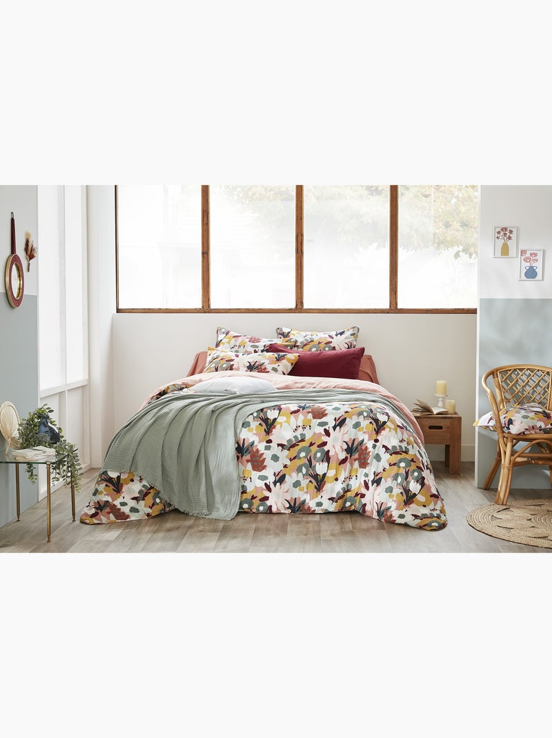 Funda de almohada – gasa de algodón estampada léane Rosa - Kiabi