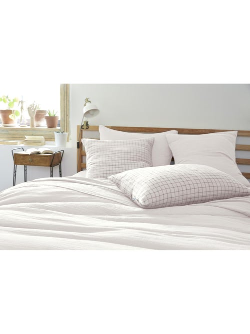 Funda de almohada – gasa de algodón tejida – cuadros pequeños - gaïa mix - Kiabi Funda de almohada – gasa de algodón tejida – cuadros pequeños - gaïa mix - Kiabi