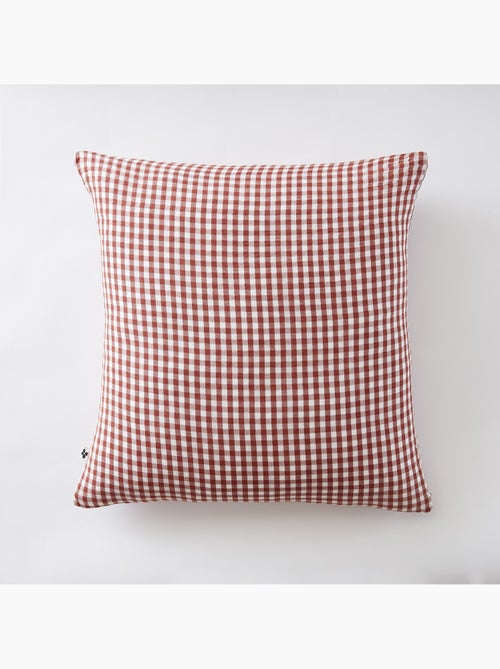 Funda de almohada – gasa de algodón tejida teñida vickie pampa - Kiabi Funda de almohada – gasa de algodón tejida teñida vickie pampa - Kiabi