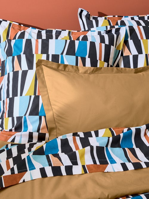Funda de almohada geométrica de algodón - Kiabi